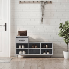 vidaXL betonszürke szerelt fa cipőszekrény 102x36x60 cm bútor