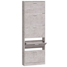 vidaXL betonszürke szerelt fa cipőszekrény 59 x 17 x 169 cm (342513) bútor