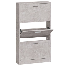 vidaXL betonszürke szerelt fa cipőszekrény 59x17x108 cm (342529) bútor