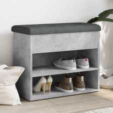vidaXL Betonszürke szerelt fa cipőtároló pad 62 x 32 x 50 cm bútor