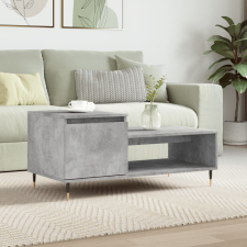 vidaXL betonszürke szerelt fa dohányzóasztal 100 x 50 x 45 cm bútor