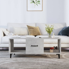 vidaXL betonszürke szerelt fa dohányzóasztal 102 x 50 x 40 cm bútor