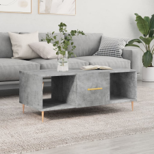vidaXL betonszürke szerelt fa dohányzóasztal 102 x 50 x 40 cm bútor