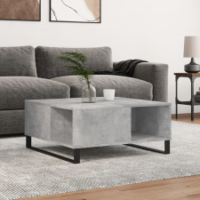 vidaXL betonszürke szerelt fa dohányzóasztal 80x80x36,5 cm bútor