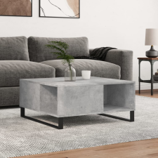 vidaXL betonszürke szerelt fa dohányzóasztal 80x80x36,5 cm bútor
