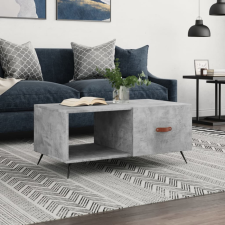 vidaXL betonszürke szerelt fa dohányzóasztal 90 x 50 x 40 cm bútor