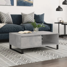 vidaXL betonszürke szerelt fa dohányzóasztal 90 x 60 x 35 cm bútor