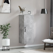 vidaXL betonszürke szerelt fa fali szekrény 34,5x34x90 cm bútor