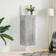 vidaXL betonszürke szerelt fa fali szekrény 34,5x34x90 cm bútor