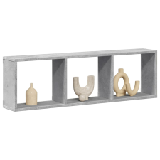 vidaXL betonszürke szerelt fa faliszekrény 100 x 16 x 30 cm bútor