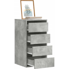 vidaXL betonszürke szerelt fa fiókos sarokszekrény 40 x 41 x 76 cm (852864) bútor