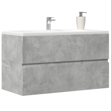 vidaXL betonszürke szerelt fa függő fürdőszobaszekrény 80x38,5x45 cm fürdőszoba bútor
