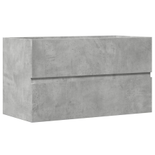 vidaXL betonszürke szerelt fa függő fürdőszobaszekrény 80x38,5x45 cm (856245) fürdőszoba bútor
