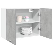 vidaXL betonszürke szerelt fa függő szekrény 80 x 31 x 60 cm bútor