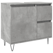 vidaXL betonszürke szerelt fa fürdőszobai mosdószekrény 65x33x60 cm (857225) fürdőszoba bútor