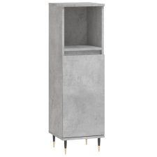 vidaXL betonszürke szerelt fa fürdőszobaszekrény 30 x 30 x 100 cm (831552) fürdőszoba bútor