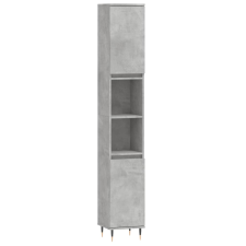 vidaXL betonszürke szerelt fa fürdőszobaszekrény 30 x 30 x 190 cm (831528) fürdőszoba bútor