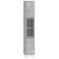 vidaXL betonszürke szerelt fa fürdőszobaszekrény 30 x 30 x 190 cm (831536) fürdőszoba bútor