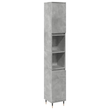 vidaXL betonszürke szerelt fa fürdőszobaszekrény 30 x 30 x 190 cm (857195) fürdőszoba bútor