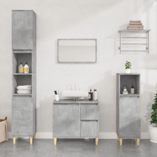 vidaXL betonszürke szerelt fa fürdőszobaszekrény 65 x 33 x 60 cm fürdőszoba bútor