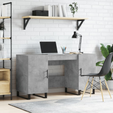 vidaXL betonszürke szerelt fa íróasztal 140 x 50 x 75 cm íróasztal