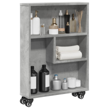 vidaXL betonszürke szerelt fa keskeny tárolókocsi 48 x 13 x 68 cm bútor