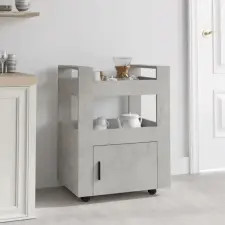 vidaXL betonszürke szerelt fa konyhai-kocsi 60 x 45 x 80 cm bútor