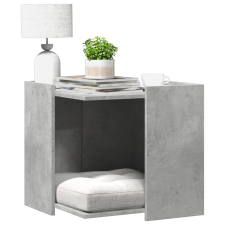 vidaXL betonszürke szerelt fa macskaalomdoboz 53 x 53 x 51 cm macskafelszerelés