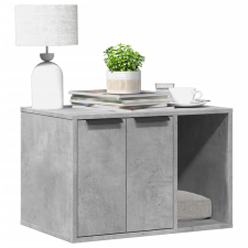 vidaXL Betonszürke szerelt fa macskaalomdoboz 60 x 40 x 40 cm macskafelszerelés