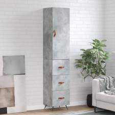 vidaXL betonszürke szerelt fa magasszekrény 34,5x34x180 cm bútor
