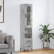 vidaXL betonszürke szerelt fa magasszekrény 34,5x34x180 cm bútor