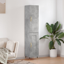 vidaXL betonszürke szerelt fa magasszekrény 34,5x34x180 cm bútor