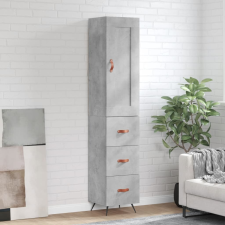 vidaXL betonszürke szerelt fa magasszekrény 34,5x34x180 cm bútor