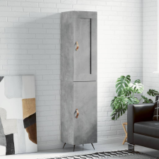 vidaXL betonszürke szerelt fa magasszekrény 34,5x34x180 cm bútor