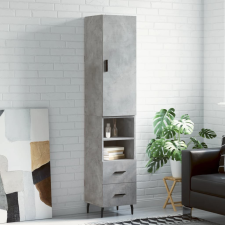 vidaXL betonszürke szerelt fa magasszekrény 34,5x34x180 cm bútor