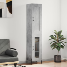 vidaXL betonszürke szerelt fa magasszekrény 34,5x34x180 cm bútor