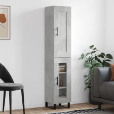 vidaXL betonszürke szerelt fa magasszekrény 34,5x34x180 cm bútor