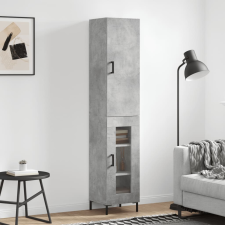 vidaXL betonszürke szerelt fa magasszekrény 34,5x34x180 cm bútor