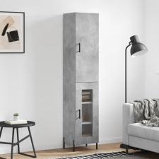vidaXL betonszürke szerelt fa magasszekrény 34,5x34x180 cm bútor