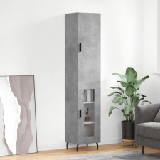 vidaXL betonszürke szerelt fa magasszekrény 34,5x34x180 cm bútor