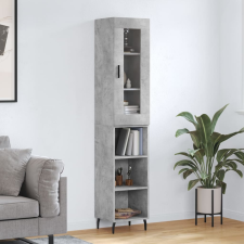 vidaXL betonszürke szerelt fa magasszekrény 34,5x34x180 cm bútor