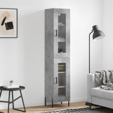 vidaXL betonszürke szerelt fa magasszekrény 34,5x34x180 cm bútor