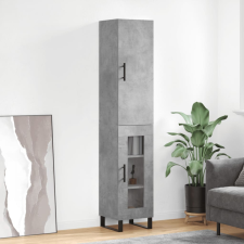 vidaXL betonszürke szerelt fa magasszekrény 34,5x34x180 cm bútor