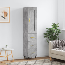 vidaXL betonszürke szerelt fa magasszekrény 34,5x34x180 cm bútor