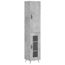 vidaXL betonszürke szerelt fa magasszekrény 34,5x34x180 cm (3199021) bútor
