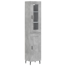 vidaXL betonszürke szerelt fa magasszekrény 34,5x34x180 cm (3199509) bútor