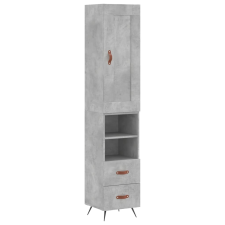 vidaXL betonszürke szerelt fa magasszekrény 34,5x34x180 cm (3200237) bútor