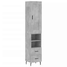vidaXL betonszürke szerelt fa magasszekrény 34,5x34x180 cm (3200277) bútor