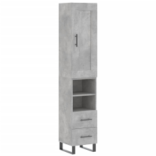 vidaXL betonszürke szerelt fa magasszekrény 34,5x34x180 cm (3200285) bútor