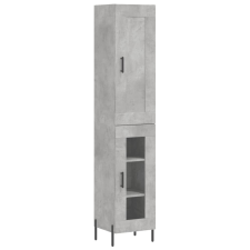 vidaXL betonszürke szerelt fa magasszekrény 34,5x34x180 cm (3200397) bútor